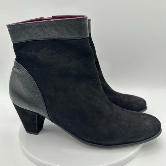 Arche Ankle Boots Womens EU 37 Black Suede Leather Quiet Luxury Comfort Capsule - Picture 9 of 9
